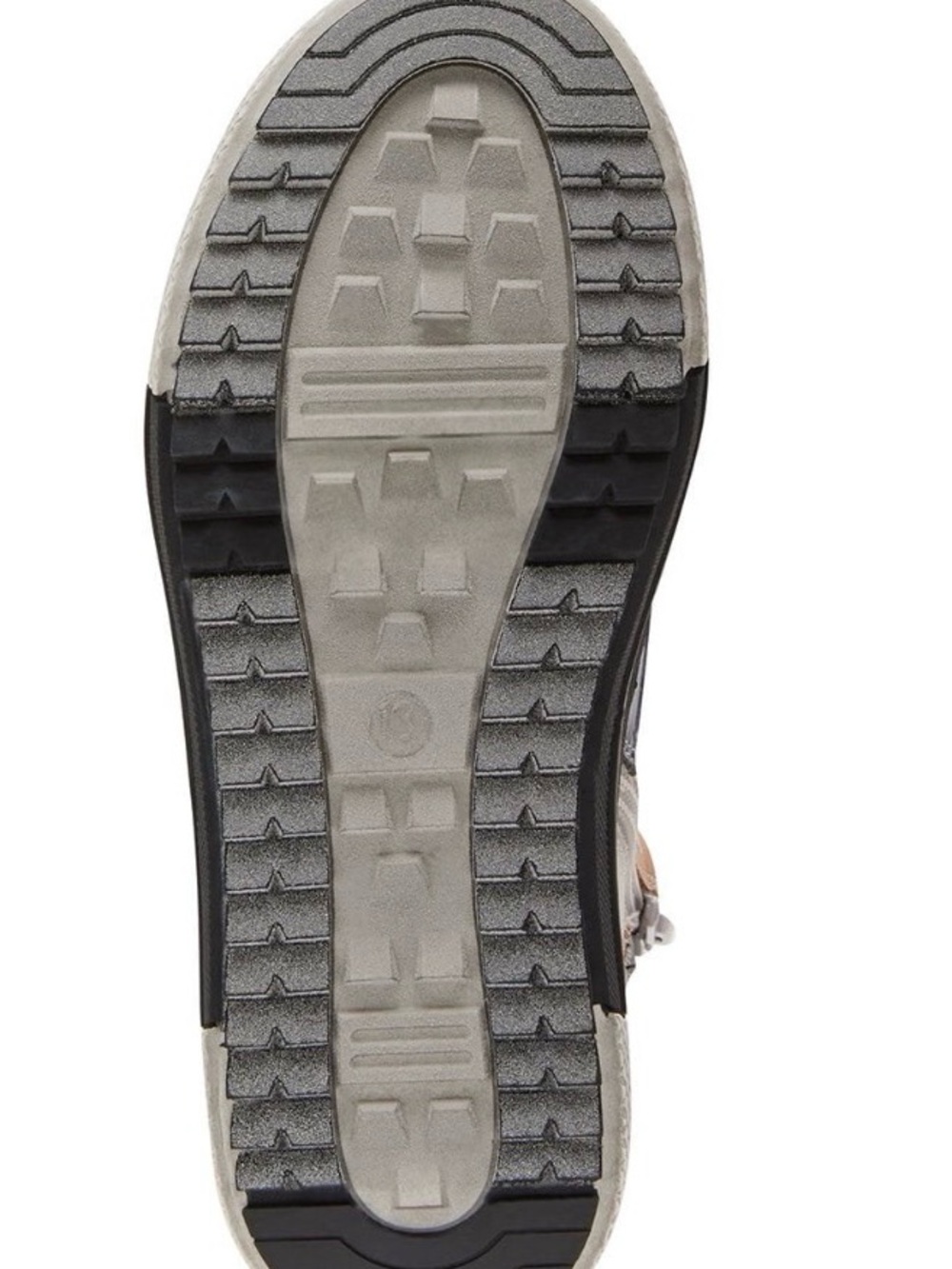 NWT Boy Steve Madden Eliass Boys High Top Sneakers Size 6 Black Tan Grey Zip Lac - Picture 8 of 8